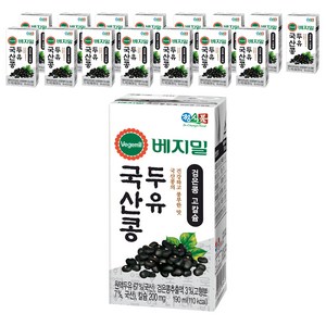 베지밀 국산콩 두유 검은콩 고칼슘, 16개, 190ml