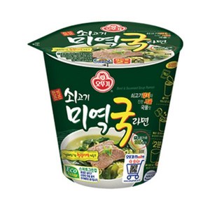 오뚜기 쇠고기미역국라면 컵 60g, 11개