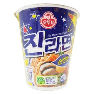 오뚜기 진라면컵 순한맛 65g, 1개