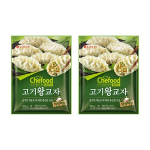 롯데푸드 의성마늘 고기 왕교자 385g+385g, 2개, 385g