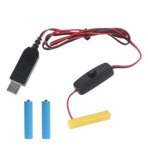 4 AAA 더미 배터리 어댑터 USB 전원 공급 장치 스위치 케이블 원격 카메라 완구 LED 스트립 용 AAA 배터리, USB 4.5V AAA 2M, 14 USB 4.5V AAA 2M, [14] USB 4.5V AAA 2M