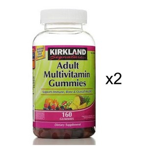 커클랜드 어덜트 성인 멀티비타민 320구미 - Kikland Signatue Adult Multivitamin 320Gummies, 160정, 2개