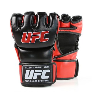 UFC MMA 복싱 글러브 킥복싱 스파링 훈련장비, 블랙&레드, 1개