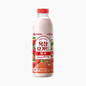 (서울우유)목장 국산꿀 신선함이 살아있는 마시는 달달한 논산딸기 요구르트750ml 멀티팩 박스, 750ml, 6개