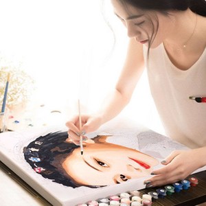 YAYA샵 diy 그림기리기 세트 피포페인팅 유화 주문제작전문 포샵수정 8종세트+거치대증정 36 42색, 40*60cm, 1개