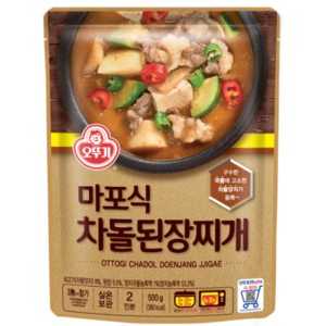 [뚜나샵] 오뚜기 마포식 차돌된장찌개 500g, 3개