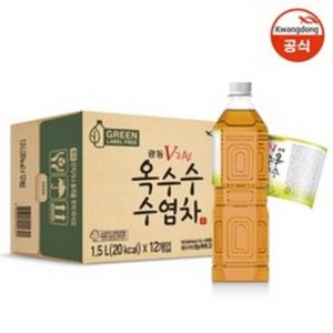 광동 V라인 옥수수 수염차 무라벨, 1.5L, 18개