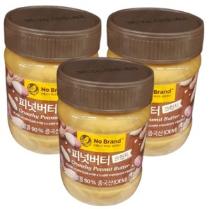 노브랜드 피넛버터 크런치, 3개, 340g