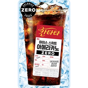 칸타타 아이스 스위트아메리카노 파우치, 190ml, 10개