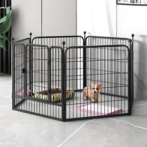딩동펫 반려동물 그레이드 메탈 대형견 울타리, 블랙, 1개
