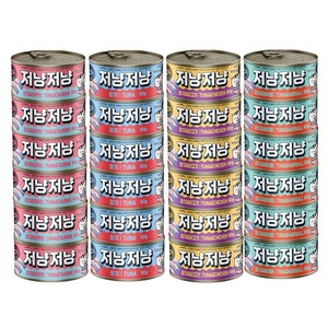 저냥저냥 고양이 캔 간식 4가지맛 콤보 80g(1box), 80g, 24개