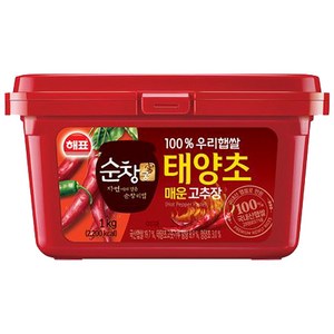 해표 순창궁 태양초 매운 고추장, 1kg, 4개