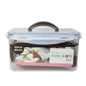 한진 신선 에코락 누름이 김치통 3.6L 주방용품 > 보관/밀폐용기 기타보관용기, 1개