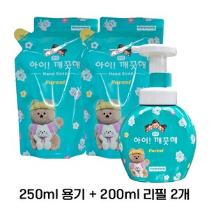 아이깨끗해 어프어프 숲속산책향 용기 250ml + 리필 200ml 2개, 1개