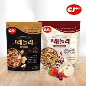 [2+1] 씨알로 그래놀라 후르츠 + 크랜베리 아몬드, 1세트, 400g