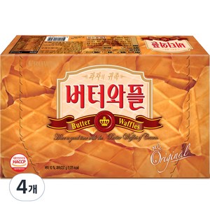 크라운 버터와플, 237g, 4개