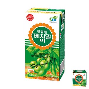 베지밀 달콤한 비 두유, 190ml, 32개