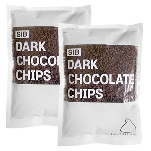 베이킹재료 SIB 다크초코칩 1kg, 선인 다크초코렛칩 1kg, 2개