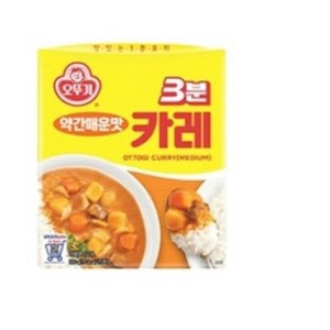 오뚜기3분 카레 약간매운맛, 200g, 12개