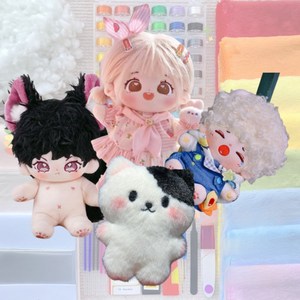 달콩레나 솜인형키트 무속성 아이돌인형 동물형 솜인형 솜깅이 만들기 DIY 키트, 타입5 : A/B중 2장 + 3cm헤어1장, 1개