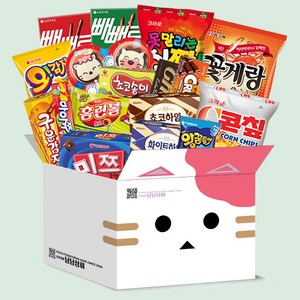 [냠냠상회] 스낵 과자 젤리 초콜릿으로 구성한 맛있는 과자 간식 선물 세트, 1세트, 17p