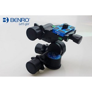 Benro Pro 3 웨이 기어드 기어 드라이브 삼각대 헤드GD3WH, Black, 1개