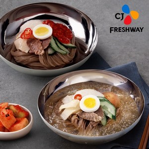 CJ프레시웨이 평양냉면 10인분 / 면 10팩 + 육수 5팩 비빔장, 10개