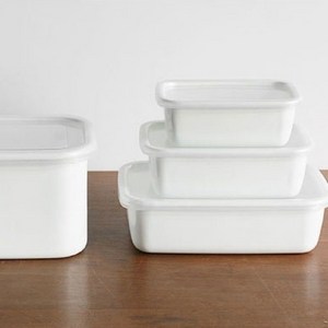 노다호로 법랑 직사각 깊은 보존용기 (S/M/L/LL), LL, 1개, LL