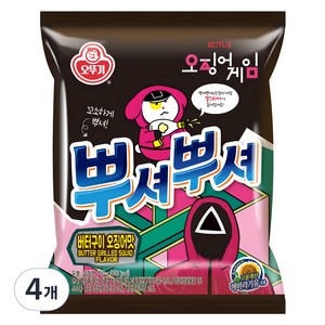 오뚜기 뿌셔뿌셔 버터오징어맛, 90g, 4개