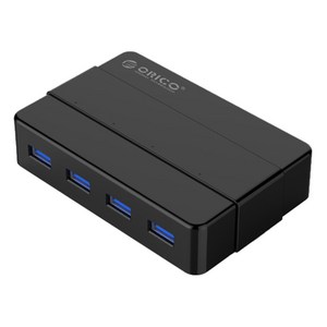 오리코 4포트 USB 3.0 허브 H4928-U3, 블랙, 1