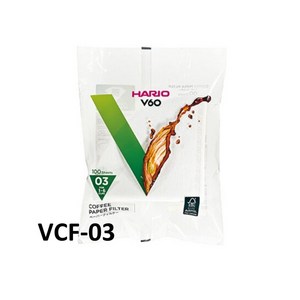 하리오 V60 종이필터 03 화이트 VCF-03-100W, 100개, 1개