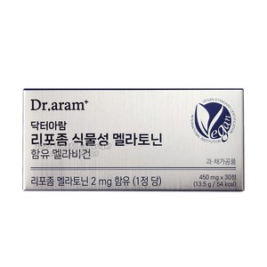 닥터아람 리포좀 식물성 멜라토닌 함유 멜라비건 30p, 1개, 30정