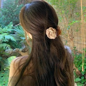 미소르 여성 레트로 로즈 머리 집게 헤어핀 [2색세트]
