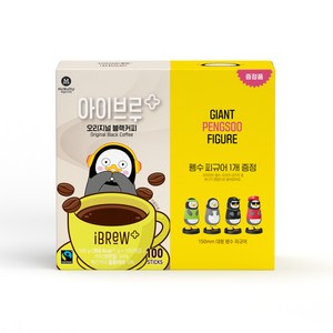 맥널티 아이브루 플러스 공정무역 오리지널 블랙커피, 1g, 1개, 100개입