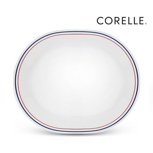코렐 레드앤블루 타원접시 대 1P RNB-611, 코렐 레드앤블루 RNB-611, 1개, 상세 설명 참조