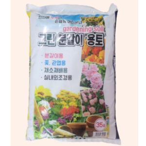 단지네 그린분갈이용토 10L 35L + 화분장식세트(무당), 그린분갈이용토 10L + 화분장식(버섯셋트), 1개