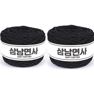 삼남뜨개실 삼남면사 뜨개실 18합 200g, 10 블랙, 2개