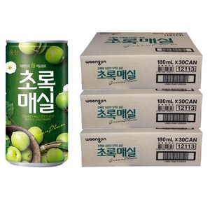 웅진 초록매실 180ml, 90개