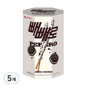 빼빼로 화이트쿠키, 132g, 5개