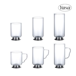 [YUSA] 스텐 내열유리 머그컵 2type 360ml 500ml 600ml, A-2(500ml), 1개