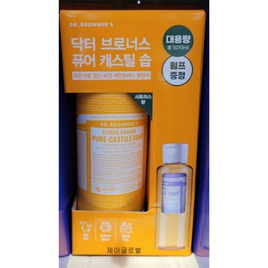 닥터브로너스 캐스틸 솝 클렌저 950ml + 60ml / 시트러스오렌지, 1세트