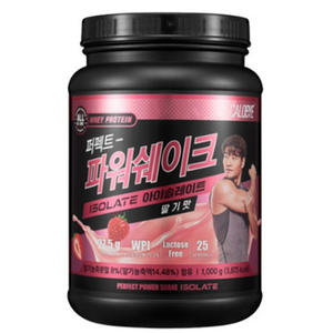 칼로바이 퍼펙트 파워쉐이크 아이솔레이트 프로틴파우더 딸기맛, 1kg, 1개