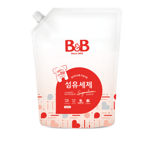 비앤비 섬유 유아 세제 리필, 1.5L, 2개