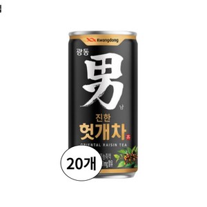 광동제약 진한 헛개차 무라벨 그린, 180ml, 20개