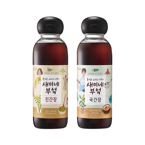 예이니종합물류 샘표 새미네부엌 진간장+국간장 각1개씩세트(450ml*2개)조림맛양념소스, 2개, 450ml