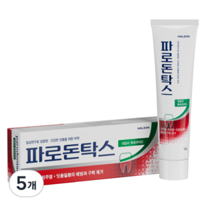 파로돈탁스 데일리 후로라이드 치약, 100g, 5개