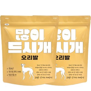 많이드시개 강아지 대용량 수제간식, 오리발, 400g, 2개