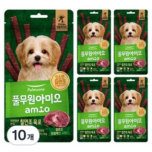 아미오 자연담은 간식 칠면조 육포, 50g, 10개