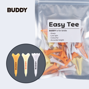 BUDDY 눈금 높이 조절 잘부러지지 않는 컬러 플라스틱 골프 티 꽂이 tee, 1개, 랜덤발송