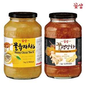 꽃샘 꿀유자차S 1kg *꿀생강차 1kg, 1개, 1개입